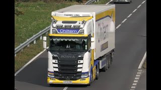 SCANIA 580S V8  Chiltern  Morning Truck Spotting RACE  The Best [upl. by Attesor]