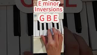 Master the E minor Inversions in Seconds 🎹✨piano pianotutorial pianolessons musictheory chords [upl. by Ruttger]