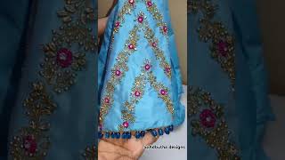 V neck work blouse  Zardosi Maggam work adbuthadesigns followformore designerblouse [upl. by Starkey500]