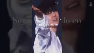 Suga bts hablando español en concierto kpop korea mexico idol bts music army suga [upl. by Ahsikam]