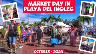 Gran Canaria🌴MARKET DAY IN PLAYA DEL INGLES  OCTOBER  2024 [upl. by Hsirk]