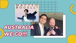 Matteo Bocelli Announces Australian Tour Dates [upl. by Fannie]