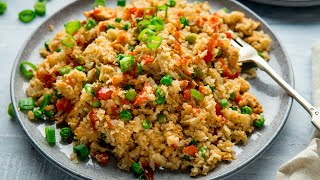 Cauliflower Fried Rice Excellent Low Carb fried Rice [upl. by Nairim]