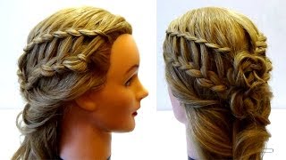 Прическа на лето с плетением Легкая красивая прическа своими руками Summer hairstyle with braids [upl. by Ahsinid]