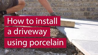 How To Lay Porcelain Paving For Driveways [upl. by Hnacogn]