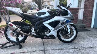 2008 GSXR 600 Black Widow Exhaust Cold Start [upl. by Sandeep]