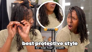 MINI TWISTS ON TYPE 4 NATURAL HAIR fast hair growth  lasts 3 months [upl. by O'Meara]