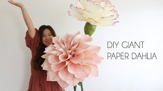 DIY Giant Paper Flower Dahlia Backdrop for Weddings How to make giant paper flower [upl. by Anisah]