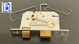 233 Union Mortice Lever Lock picked open the easy way using 2 pick wires and a keyway support bar [upl. by Atekan]