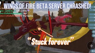 A Wings Of Fire Beta Server On Roblox Crashes Leaving Me The Only One Moving [upl. by Win118]