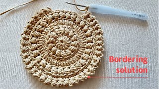 A beautiful bordering solution  crochet skillcrochettutorial [upl. by Baryram]