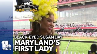 Blackeyed Susan Day First Lady of Maryland sports local fashion [upl. by Aryam]