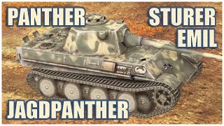 Panther I Jagdpanther amp Sturer Emil • WoT Blitz Gameplay [upl. by Ettenahc]