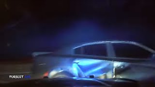 WILD 140 MPH HIGH SPEED CHASE OF DODGE CHARGER DRIVER JUMPS IN BACKSEAT AFTER quotPIT MANEUVERquot [upl. by Crowns]