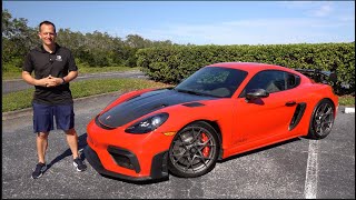 Is the 2023 Porsche Cayman 718 GT4 RS a BETTER sports car than a C8 Corvette Z06 [upl. by Palumbo]