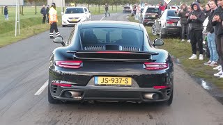 CRAZY 1050HP Porsche 991 Turbo S  Launch Controls Losing Control amp Turbo Sounds [upl. by Ainex742]