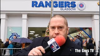 Gers TVs Rangers shop opens in Glasgow best bits [upl. by Alyam]