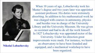 Nikolai Lobachevsky The great Russian mathematician [upl. by Bonita78]