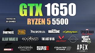 GTX 1650  Ryzen 5 5500  Test in 20 Games In 2024 [upl. by Jannel601]