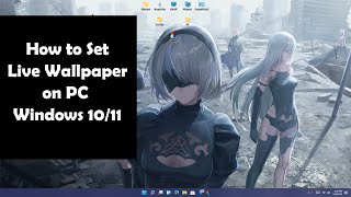 How to Set animated wallpaper windows 10 and 11 [upl. by Kung]