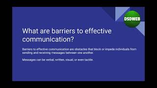 Identify barriers to effective communication [upl. by Wait]