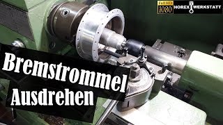 Trommelbremse Ausdrehen  Bremstrommel Ausdrehen  Motorrad Radnabe Ausdrehen [upl. by Eisak]