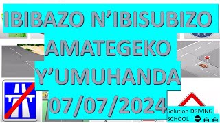 🚨🚨🚨♨️♨️Le 07072024 IBIBAZO NIBISUBIZOAMATEGEKO YUMUHANDA 🚋TSINDIRA PROVISOIRE BYOROSHYE🚨🚨🚨 [upl. by Alat423]