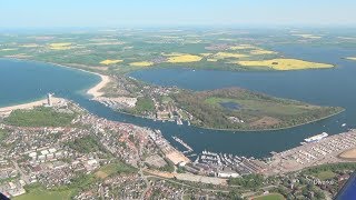 Lübeck along Coast Baltic Sea to Island Fehmarn with Piaggio P149 D Focke Wulf 852018 [upl. by Sofer280]