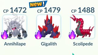 NEW Shadow Annihilape Gigalith Scolipede in Pokemon GO PvP [upl. by Ted137]