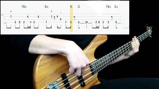 Daft Punk ft Julian Casablancas  Instant Crush Bass Cover Play Along Tabs In Video [upl. by Pepito]