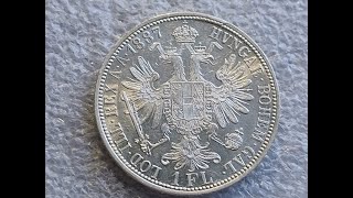 Austria UNC 1 Florin 1887 [upl. by Nazario]