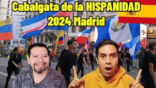 😯Cabalgata de la HISPANIDAD 2024 Madrid😯 mexicanos reacciona a España extranjeros reacción España [upl. by Rehpotsrhc]