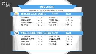 Monmouth School Under 14 v Worcestershire Cricket Sub Academy [upl. by Ilagam415]