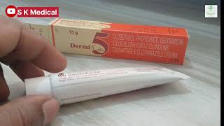 Dermi 5 cream how to use in skin viralvideo medical [upl. by Adelbert]