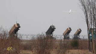 Poland Patriot surfacetoair MIM104 defense systems up at NATO base 3282022 [upl. by Hatcher61]