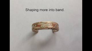 Two mokume bands from one billet step by step process Deborah Olague Mokume [upl. by Eastlake]