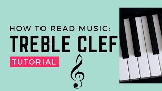 How to Read Music Treble Clef Tutorial [upl. by Ahtenek]