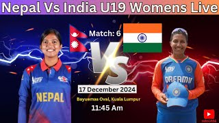 LIVE Nepal U19 Women’s vs India U19 Women’s  U19 Women’s Asia Cup 2024 🏏 [upl. by Gustafsson]