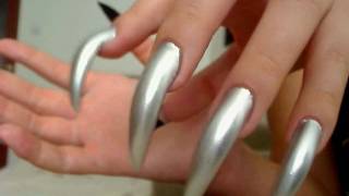 silver pointed nails [upl. by Hteb]