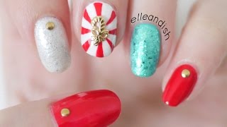 ✦ Holiday Peppermint Nails ✦ [upl. by Nosaj]