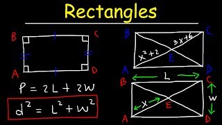 Rectangles  Properties of Parallelograms Special Quadrilaterals  Geometry [upl. by Haliled]