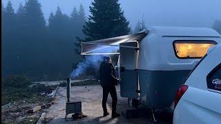 YAĞMUR FIRTINASINDA KAMP Ocakta Kebap Yaptık [upl. by Hillinck]