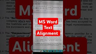 How to Align Text in MS Word  excelfunction computer shorts shortsfeed viralvideo [upl. by Aicelav65]