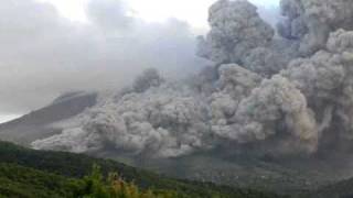 Pyroclastic flows in Tyers Ghaut Montserrat on 21 December 2008 [upl. by Clellan]