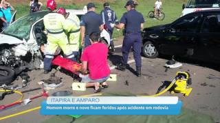 Homem morre e nove pessoas ficam feridas após acidente na rodovia que liga Itapira e Amparo [upl. by Hanauq985]