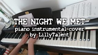 The Night We Met ✨ Lord Huron Piano Cover Instrumental [upl. by Ennairol]