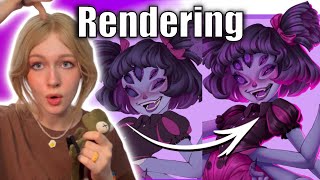 tips for RENDERING Digital Art coloring amp shading tutorial [upl. by Powder356]