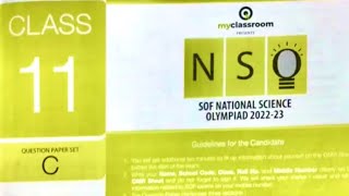 NSO Class 11  202223 SOF NSO National Science Olympiad Question Paper Class 11 SetC nso class11 [upl. by Capps403]