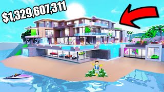 I BUILT The NEW BIGGEST RICHEST LUXURY TROPICAL HOUSE In MEGA MANSION TYCOON [upl. by Acnayb]