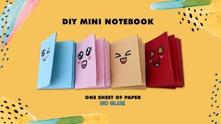 DIY Mini Notebooks from One Sheet of Paper without Glue  Paper Crafts [upl. by Anyotal]